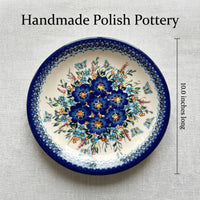 Polish Pottery Dimensions Garden of Blue Dinner Plate