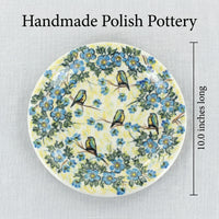 Polish Pottery Dimensions Bluebird Garden Dinner Plate