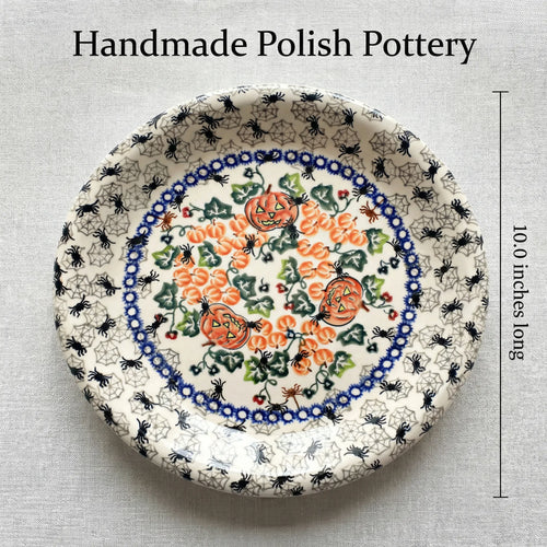 Polish Pottery Dimensions Trick or Treat Dinner Plate