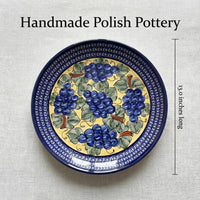 Polish Pottery Dimensions Grapes Large Round Platter
