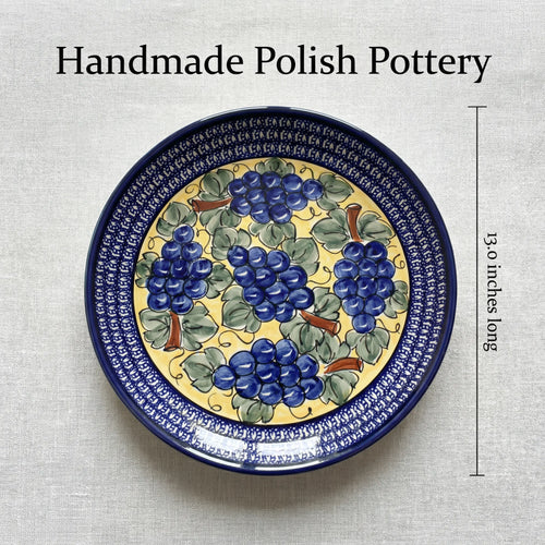 Polish Pottery Dimensions Grapes Large Round Platter