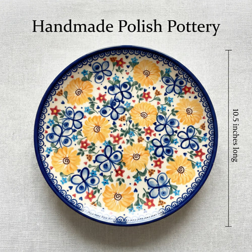 Butterfly Cake Plate Polish Pottery