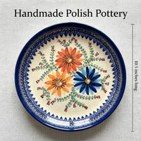 Autumn Burst Cake Plate Polish Pottery