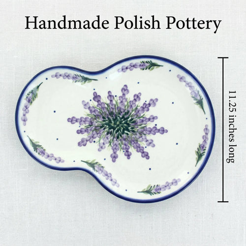 Lavender Fields Oval Breakfast Plate Polish Pottery