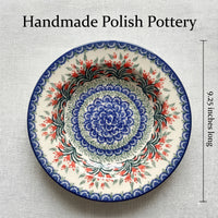 Spring Tulip Soup Plate Polish Pottery