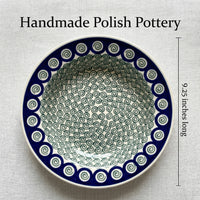 Polish Pottery Dimensions Peacock Swirl Soup Plate