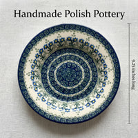 Polish Pottery Dimensions Blue Posy Soup Plate