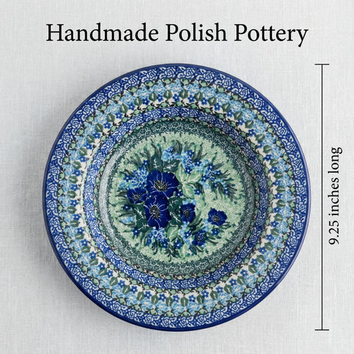 Sapphire Fields Soup Plate Polish Pottery