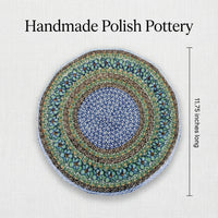 Mardi Gras Cake Plate Polish Pottery