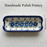 Polish Pottery Dimensions Kalina Corn on the Cob Plate