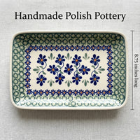 Polish Pottery Dimensions Mosaic Flower Corn on the Cob Plate