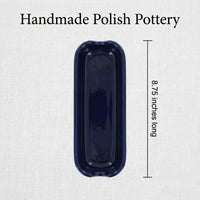 Polish Pottery Dimensions Cobalt Corn on the Cob Plate