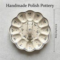 Polish Pottery Dimensions Country Meadow Egg Plate