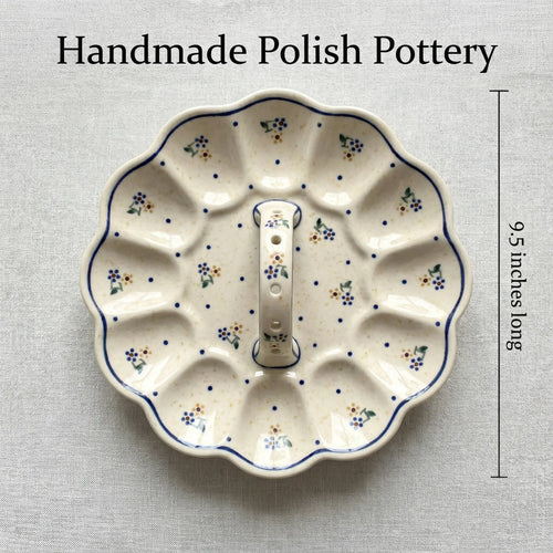 Polish Pottery Dimensions Country Meadow Egg Plate