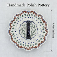 Polish Pottery Dimensions Evergreen Egg Plate