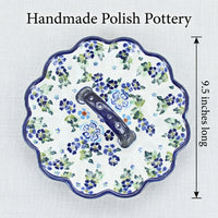 Polish Pottery Dimensions Vintage Violet Egg Plate