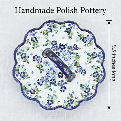 Polish Pottery Dimensions Vintage Violet Egg Plate