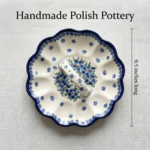 Polish Pottery Dimensions Kalina Egg Plate