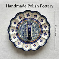 Polish Pottery Dimensions Mosaic Flower Egg Plate