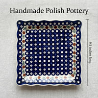 Polish Pottery Dimensions Nature Square Lunch Plate