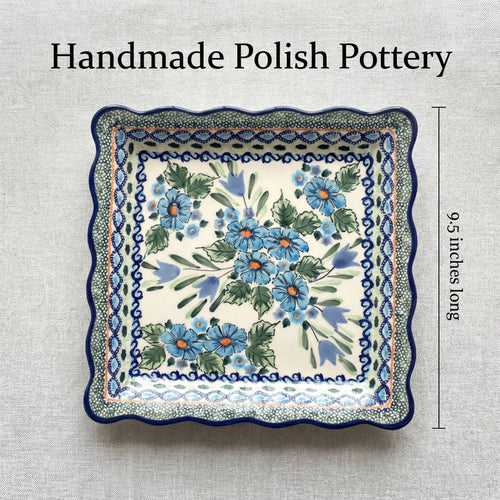 Polish Pottery Dimensions Ballina Square Lunch Plate