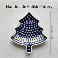 Polish Pottery Dimensions Peacock Christmas Tree Plate