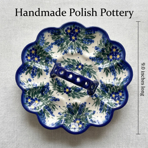 Hyacinth Egg Plate Polish Pottery