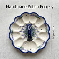 Lavender Fields Egg Plate Polish Pottery