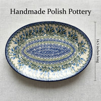 Tulip Bouquet Oval Platter Polish Pottery