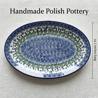 Polish Pottery Dimensions Evergreen Magic Oval Platter