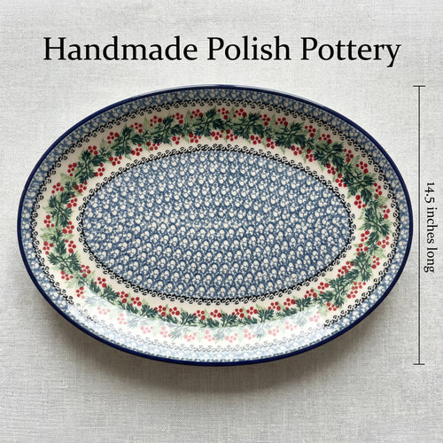 Noelle Oval Platter Polish Pottery