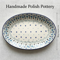 Celeste Oval Platter Polish Pottery