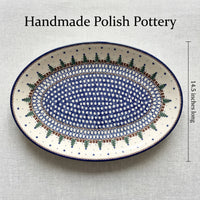 Polish Pottery Dimensions Rustic Pines Oval Platter