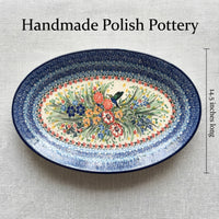 Polish Pottery Dimensions Hummingbird Oval Platter