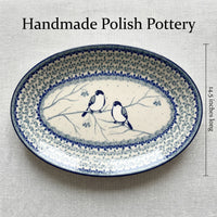 Polish Pottery Dimensions Bluebird Oval Platter