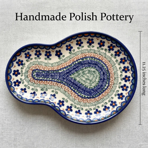 Aztec Flower Breakfast Plate Polish Pottery