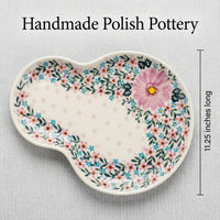 Lilac Garden Breakfast Plate Polish Pottery