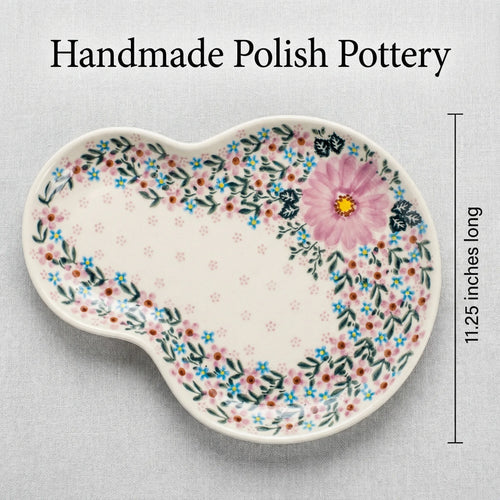 Lilac Garden Breakfast Plate Polish Pottery