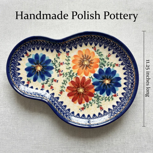 Autumn Burst Breakfast Plate Polish Pottery