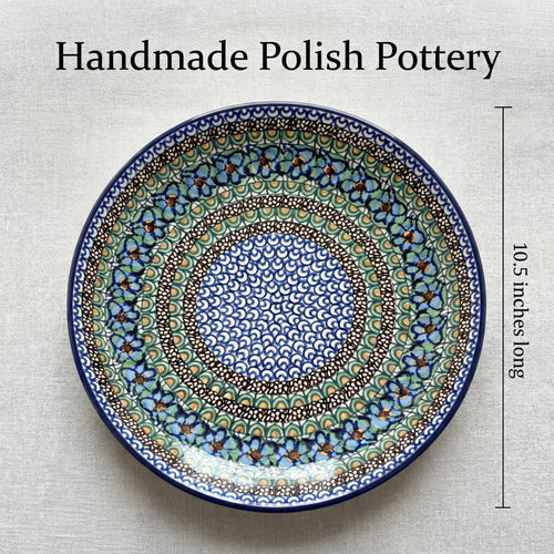Polish Pottery Dimensions Mardi Gras Dinner Plate
