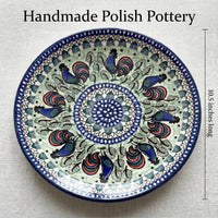 Polish Pottery Dimensions Rooster Row Dinner Plate
