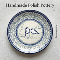 Bluebird Dinner Plate Polish Pottery