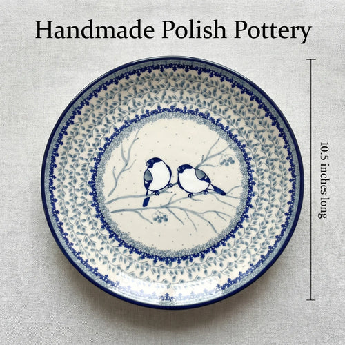 Bluebird Dinner Plate Polish Pottery