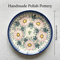 Polish Pottery Dimensions Apple Blossom Cake Plate