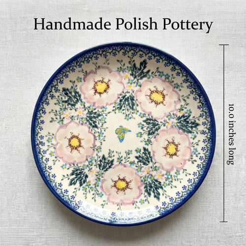 Polish Pottery Dimensions Apple Blossom Cake Plate