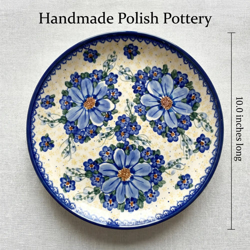 Daisy Surprise Cake Plate Polish Pottery