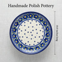 Spring Blossom Cake Plate Polish Pottery