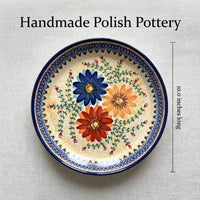 Polish Pottery Dimensions Autumn Burst Cake Plate