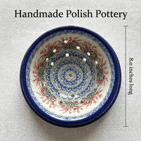 Spring Tulip Berry Bowl & Plate Polish Pottery
