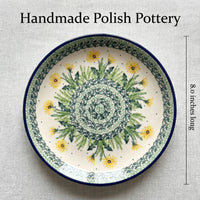 Dandelion Berry Bowl and Plate Polish Pottery